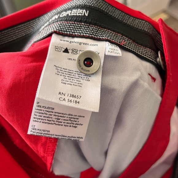 Mens Galvin Green Golf Slacks Trousers Ventil8 Size 34x34 - Picture 8 of 9